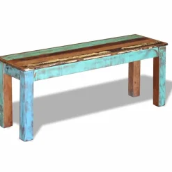 vidaXL Bancos-Banco de madera maciza reciclada 110x35x45 cm