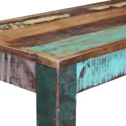 vidaXL Bancos-Banco de madera maciza reciclada 110x35x45 cm