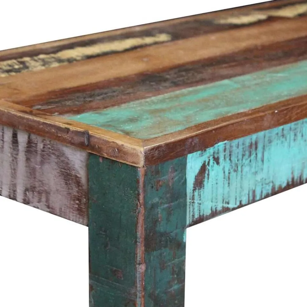 vidaXL Bancos-Banco de madera maciza reciclada 110x35x45 cm
