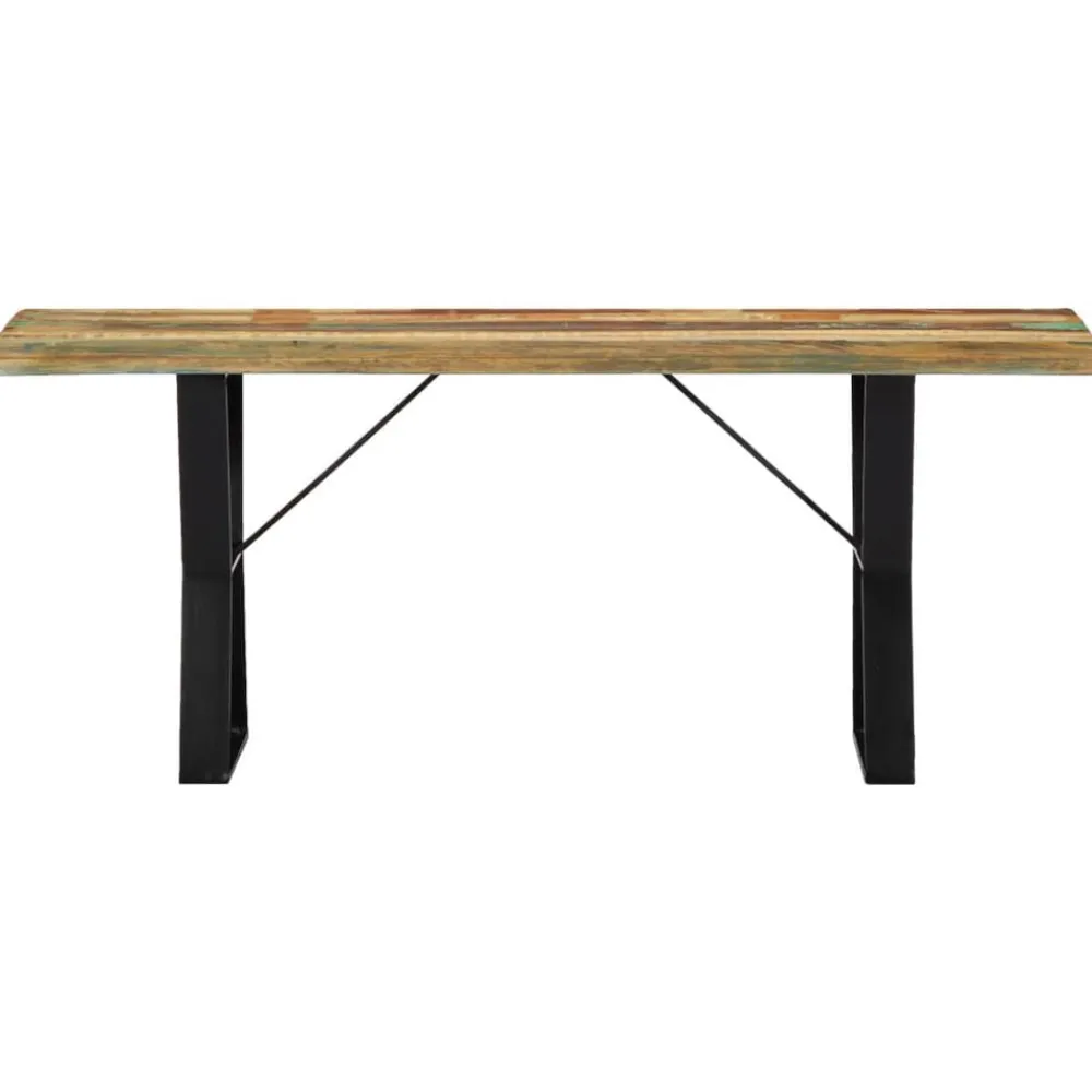 vidaXL Banco de madera maciza reciclada 110 cm
