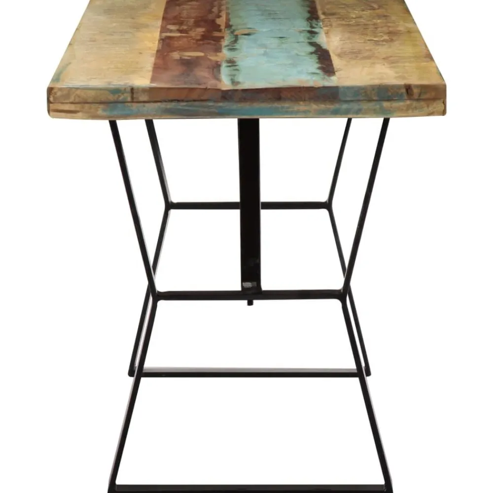 vidaXL Banco de madera maciza reciclada 110 cm