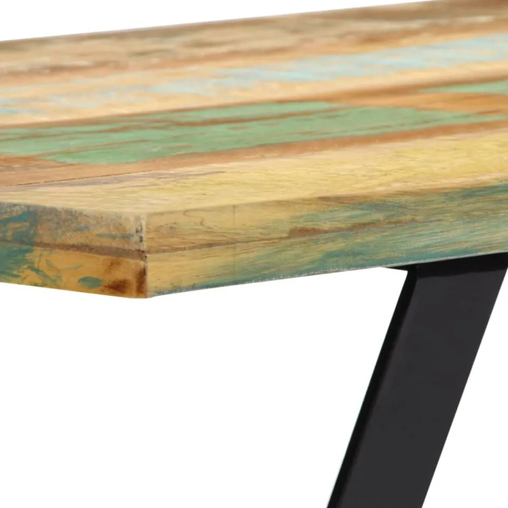 vidaXL Banco de madera maciza reciclada 110 cm