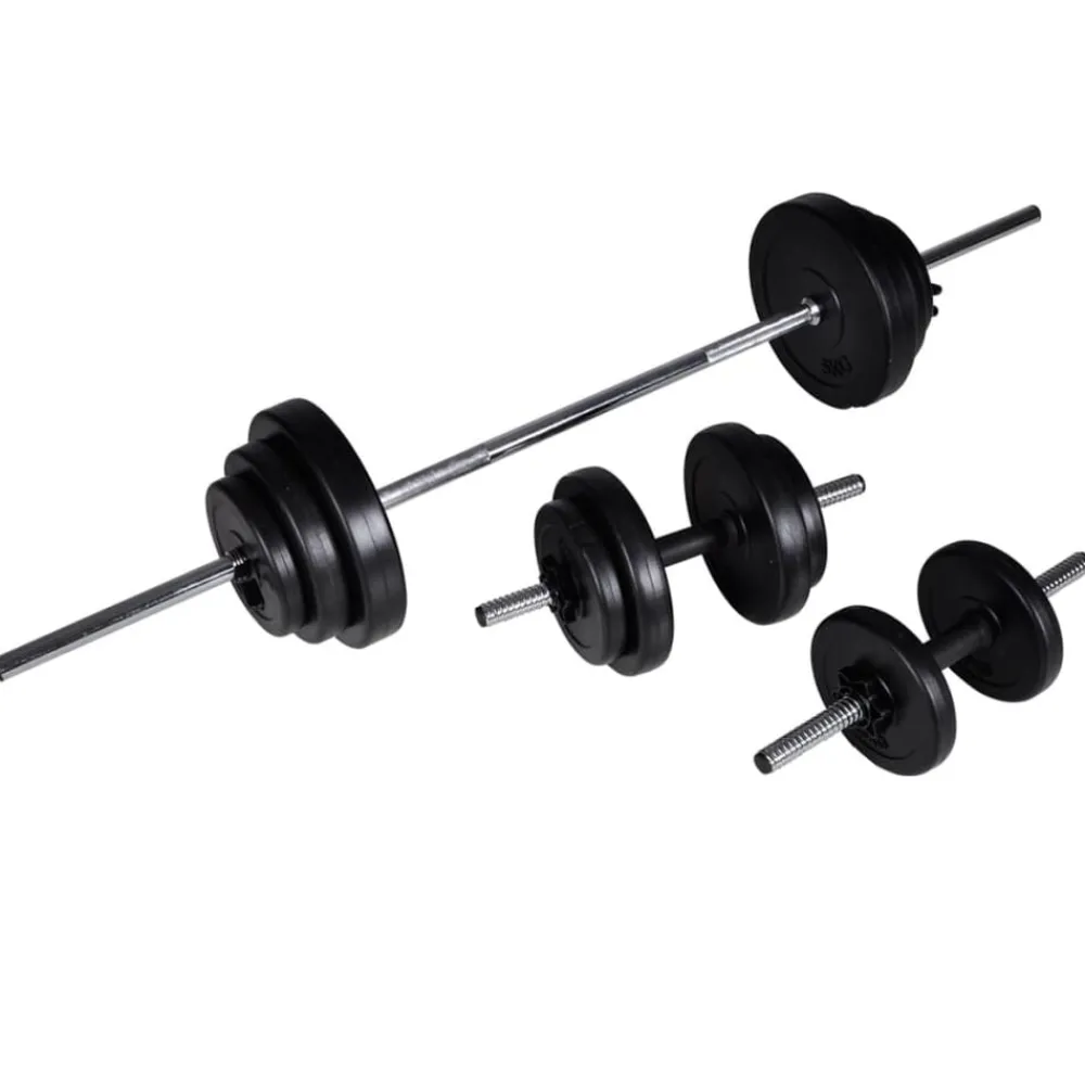 vidaXL Banco de musculación barras y mancuernas 30,5 kg Best