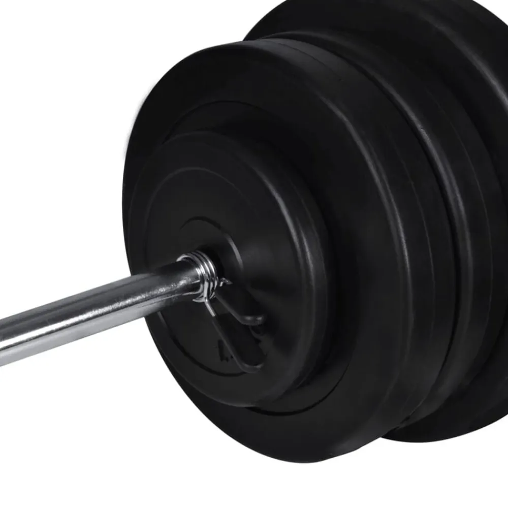 vidaXL Fitness Y Musculación-Banco de musculación barras y mancuernas 60,5 kg