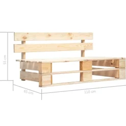vidaXL Muebles De Jardín-Banco de palés para jardín madera
