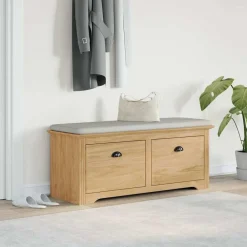 vidaXL Banco de pasillo con cajón BODO Marrón miel 118 x 40 x 50 cm Marr&oacute;n miel Best