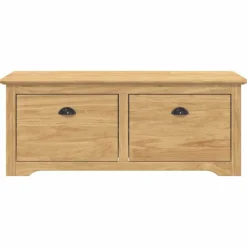 vidaXL Banco de pasillo con cajón BODO Marrón miel 118 x 40 x 50 cm Marrón miel Best