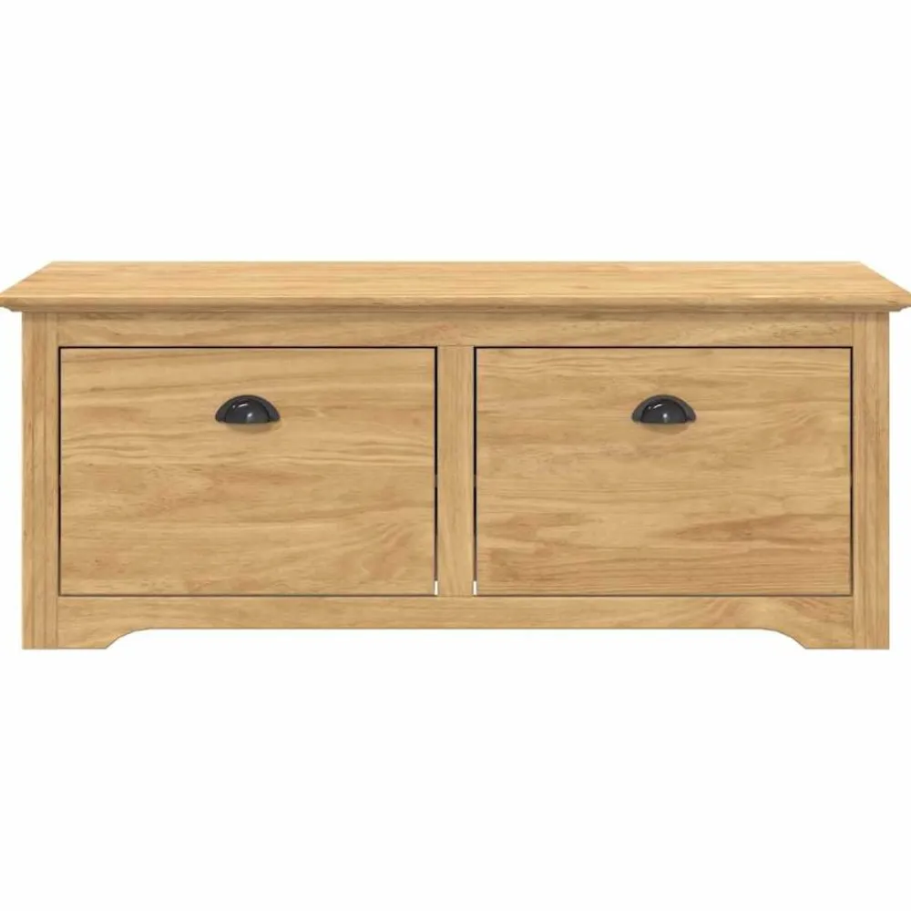 vidaXL Banco de pasillo con cajón BODO Marrón miel 118 x 40 x 50 cm Marrón miel Best