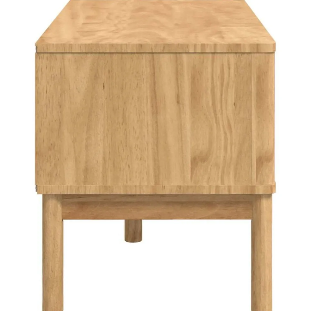 vidaXL Bancos-Banco de pasillo con cajón FLORO Marrón cera 115 x 40 x 45 cm