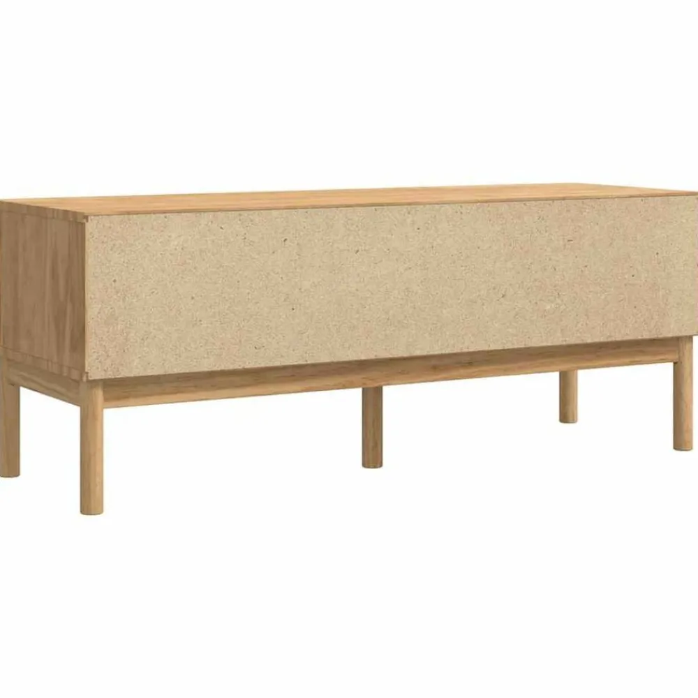 vidaXL Bancos-Banco de pasillo con cajón FLORO Marrón cera 115 x 40 x 45 cm