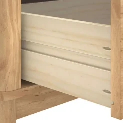 vidaXL Bancos-Banco de pasillo con cajón FLORO Marrón cera 115 x 40 x 45 cm