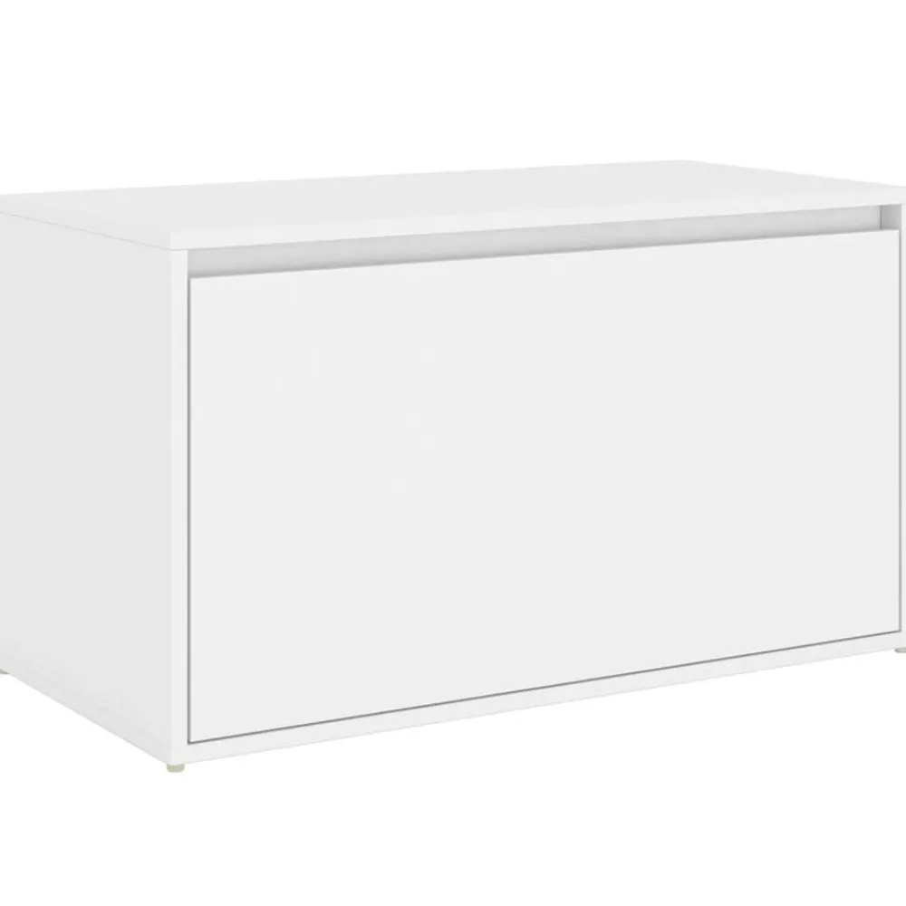 vidaXL Banco de pasillo de madera de ingeniería 80x40x45 cm Blanco