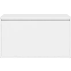 vidaXL Banco de pasillo de madera de ingeniería 80x40x45 cm Blanco