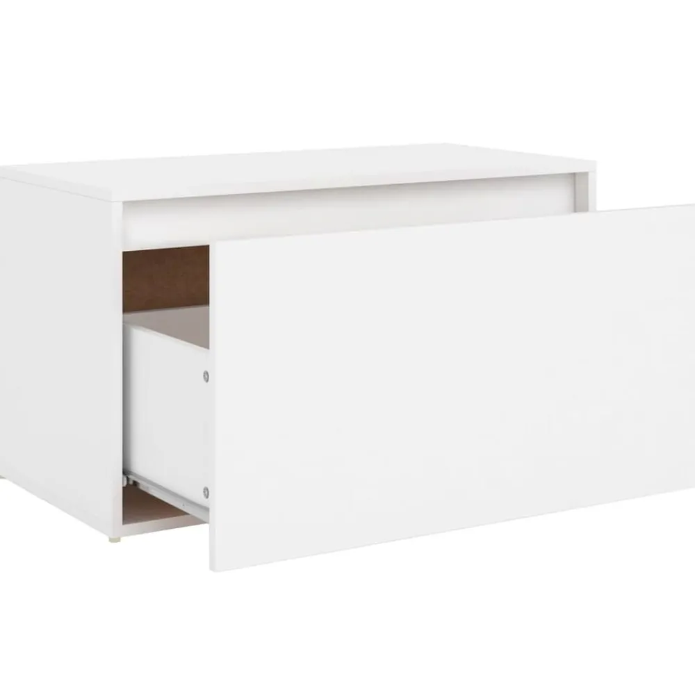 vidaXL Banco de pasillo de madera de ingeniería 80x40x45 cm Blanco