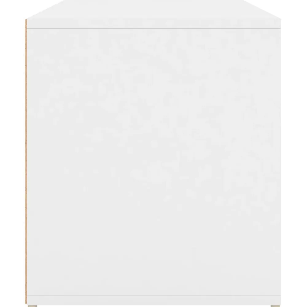 vidaXL Banco de pasillo de madera de ingeniería 80x40x45 cm Blanco