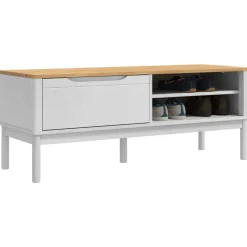 vidaXL Bancos-Banco de pasillo FLORO 115 x 40 x 45 cm Madera de Pino Macizo