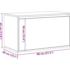 vidaXL Bancos-Banco de pasillo madera vieja 80x40x45 cm madera de ingeniería