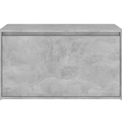 vidaXL Bancos-Banco de pasillo madera de ingeniería gris hormigón 80x40x45 cm