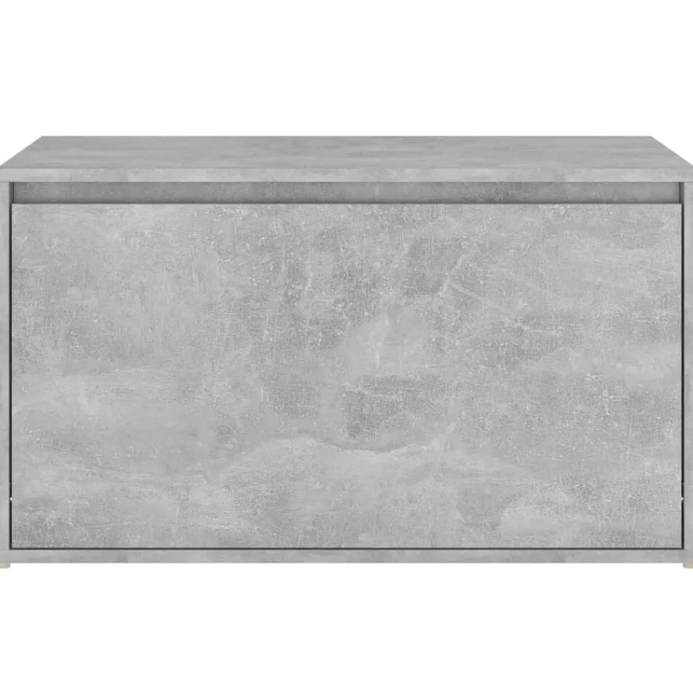 vidaXL Bancos-Banco de pasillo madera de ingeniería gris hormigón 80x40x45 cm
