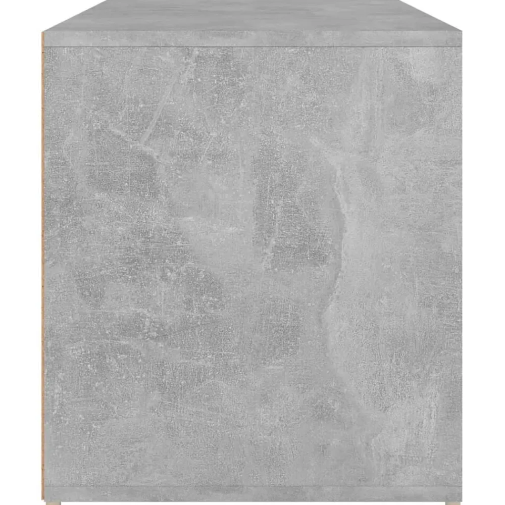 vidaXL Bancos-Banco de pasillo madera de ingeniería gris hormigón 80x40x45 cm