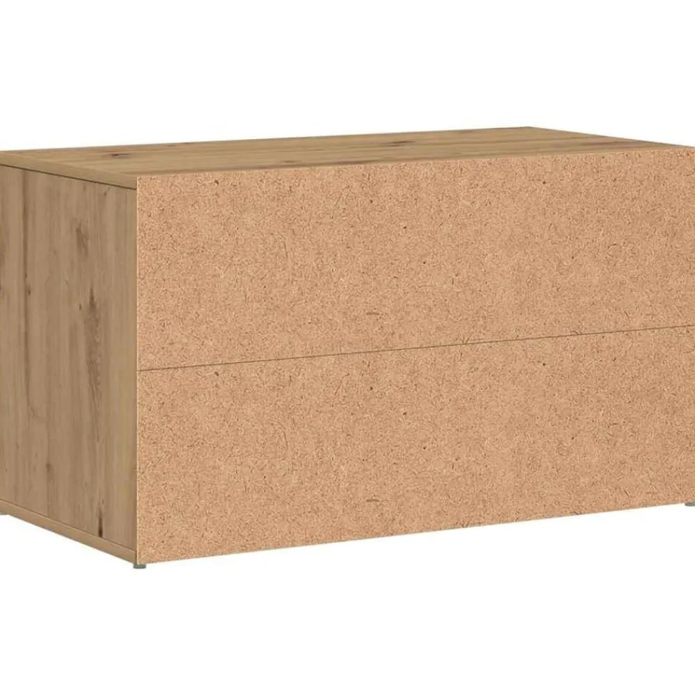 vidaXL Banco de pasillo roble artesanal 80x40x45 cm madera de ingeniería Roble artisan New