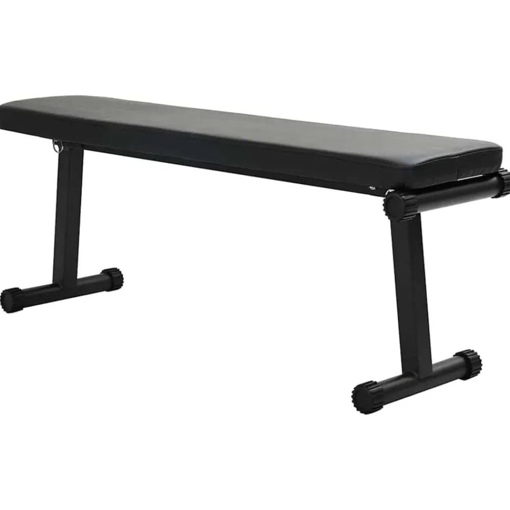 vidaXL Fitness Y Musculación-Banco de Pesas Manual Negro 108 x 27 x 41 cm