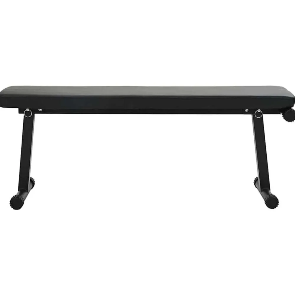 vidaXL Fitness Y Musculación-Banco de Pesas Manual Negro 108 x 27 x 41 cm