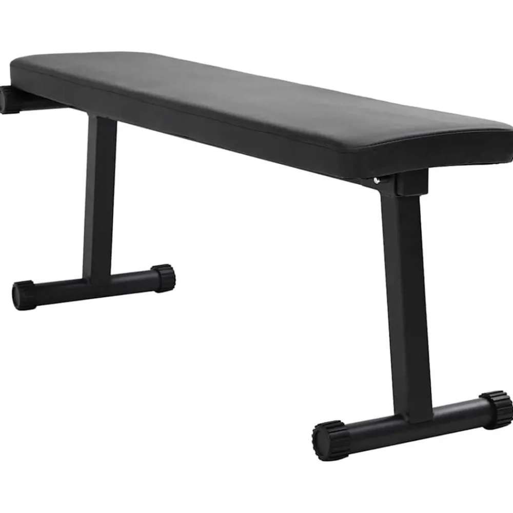 vidaXL Fitness Y Musculación-Banco de Pesas Manual Negro 108 x 27 x 41 cm