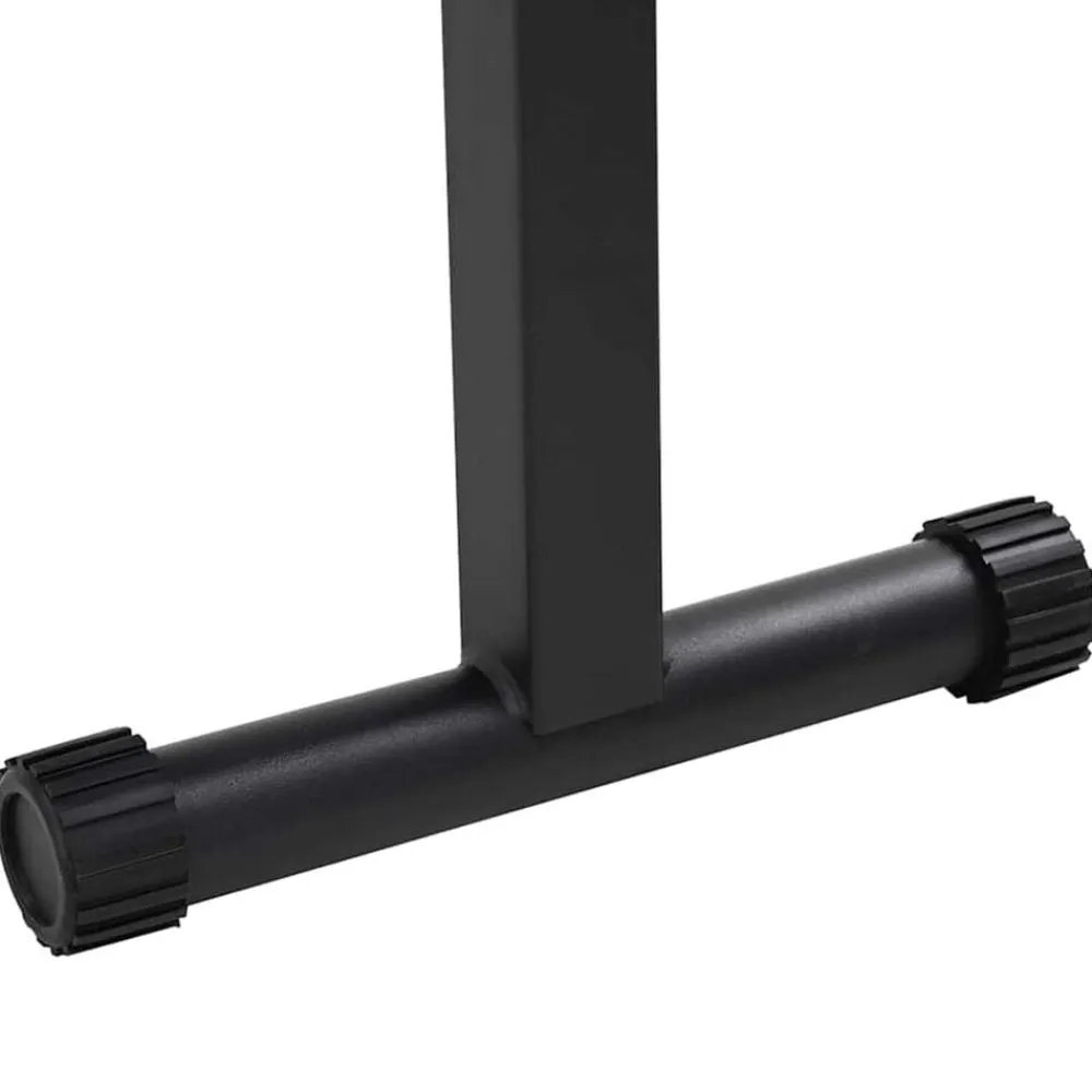 vidaXL Fitness Y Musculación-Banco de Pesas Manual Negro 108 x 27 x 41 cm