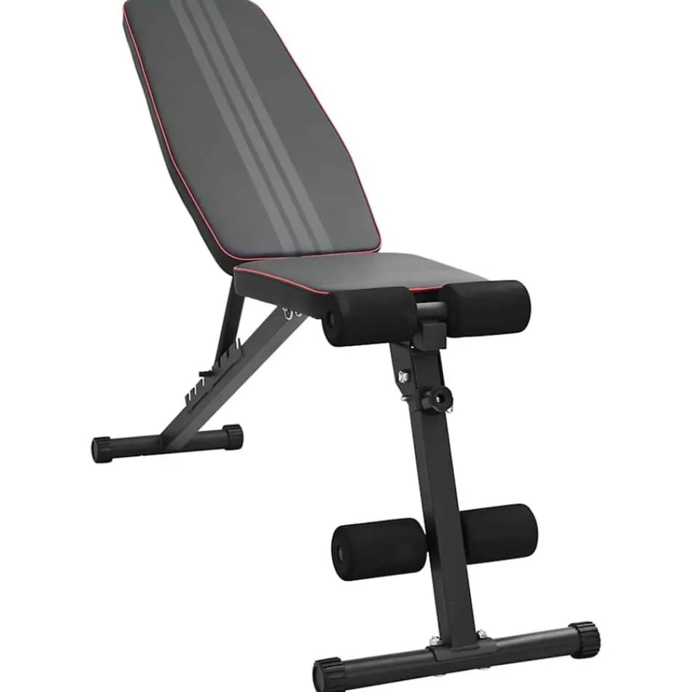vidaXL Fitness Y Musculación-Banco de Pesas Manual Negro 131 x 41 x 110 cm
