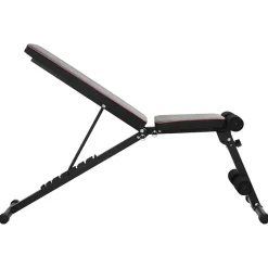 vidaXL Fitness Y Musculación-Banco de Pesas Manual Negro 131 x 41 x 110 cm