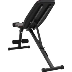 vidaXL Fitness Y Musculación-Banco de Pesas Manual Negro 131 x 41 x 110 cm
