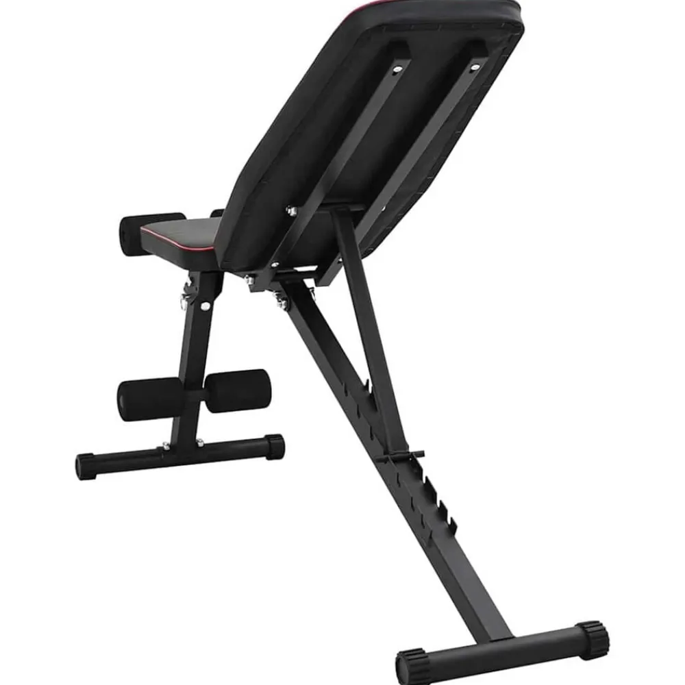 vidaXL Fitness Y Musculación-Banco de Pesas Manual Negro 131 x 41 x 110 cm