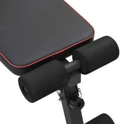 vidaXL Fitness Y Musculación-Banco de Pesas Manual Negro 131 x 41 x 110 cm