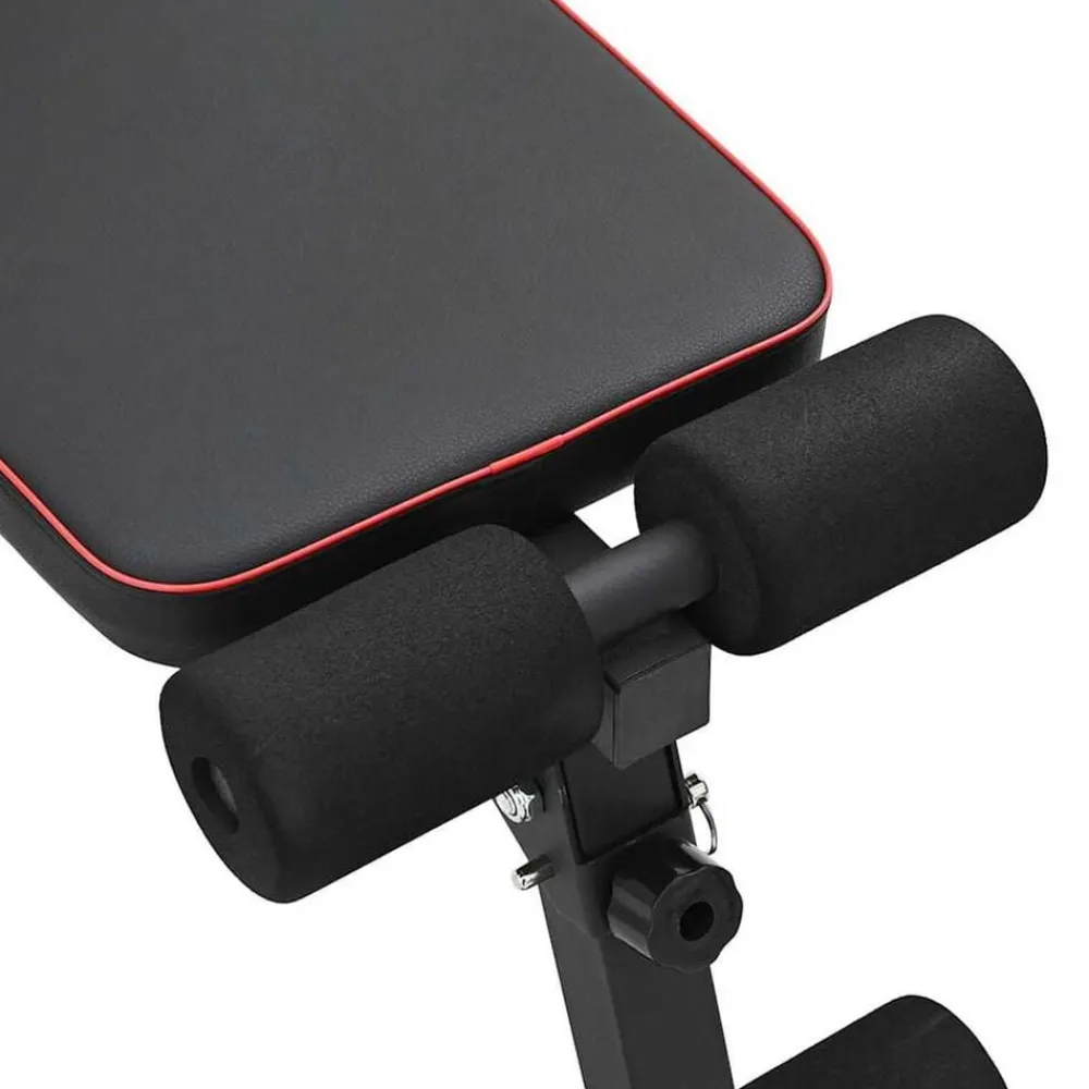 vidaXL Fitness Y Musculación-Banco de Pesas Manual Negro 131 x 41 x 110 cm