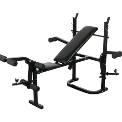 vidaXL Fitness Y Musculación-Banco de pesas negro