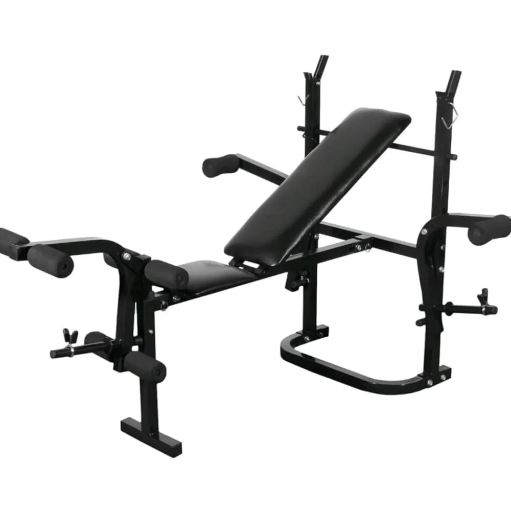 vidaXL Fitness Y Musculación-Banco de pesas negro