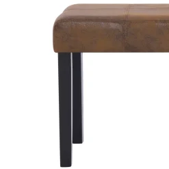 vidaXL Banco de piel de ante artificial 106 cm marrón Marrón Discount