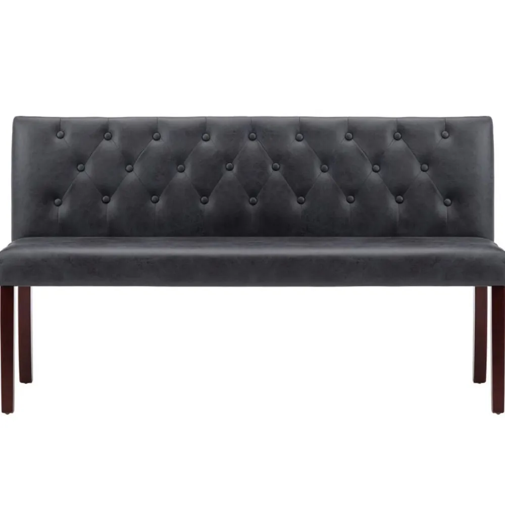 vidaXL Bancos-Banco de piel de ante artificial 148,5 cm