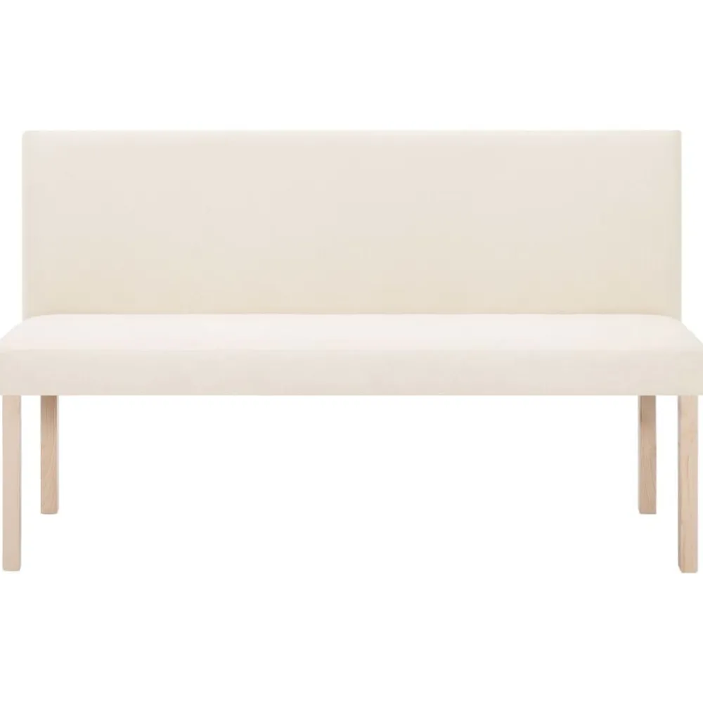vidaXL Banco de poliéster 139,5 cm color Crema Online