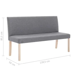 vidaXL Bancos-Banco de poliéster 139,5 cm