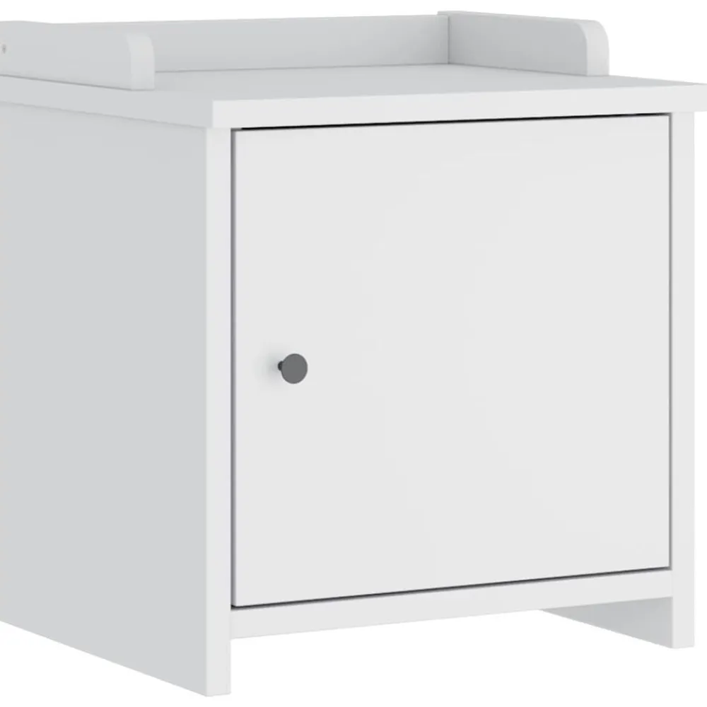 vidaXL Banco de recibidor SANDNES madera maciza pino 45x40x50cm Blanco Discount
