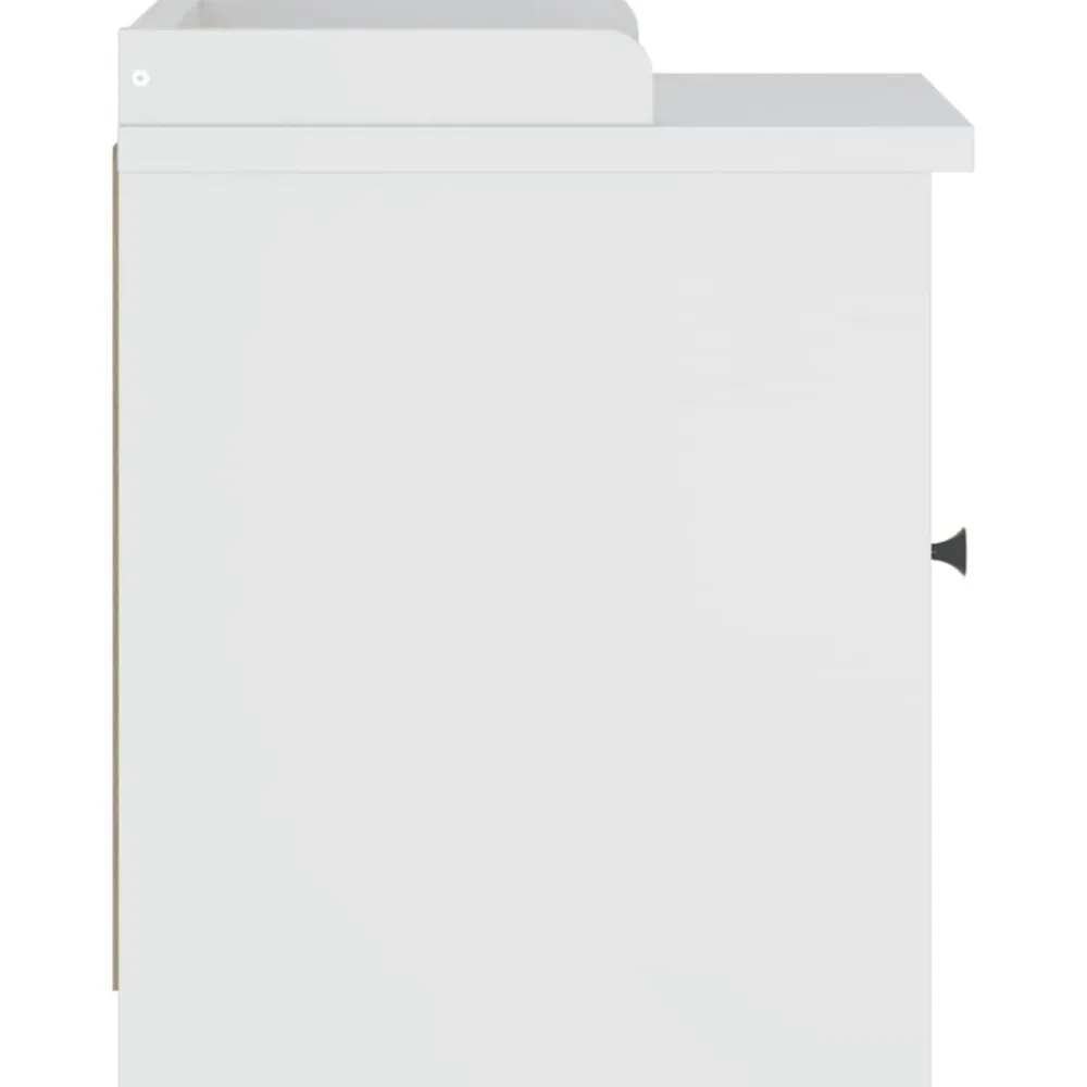 vidaXL Banco de recibidor SANDNES madera maciza pino 45x40x50cm Blanco Discount