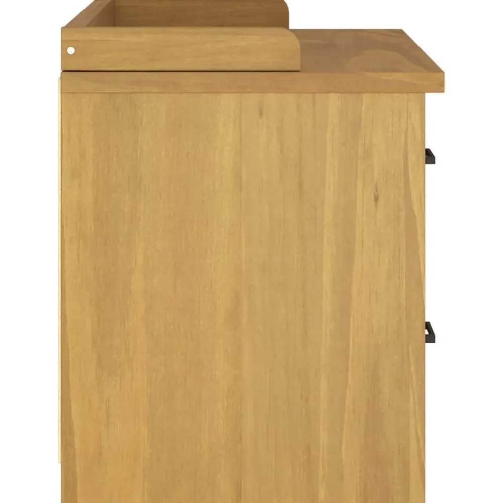vidaXL Banco de recibidor SANDNES madera maciza de pino 87x40x50 cm Acabado de nogal Discount