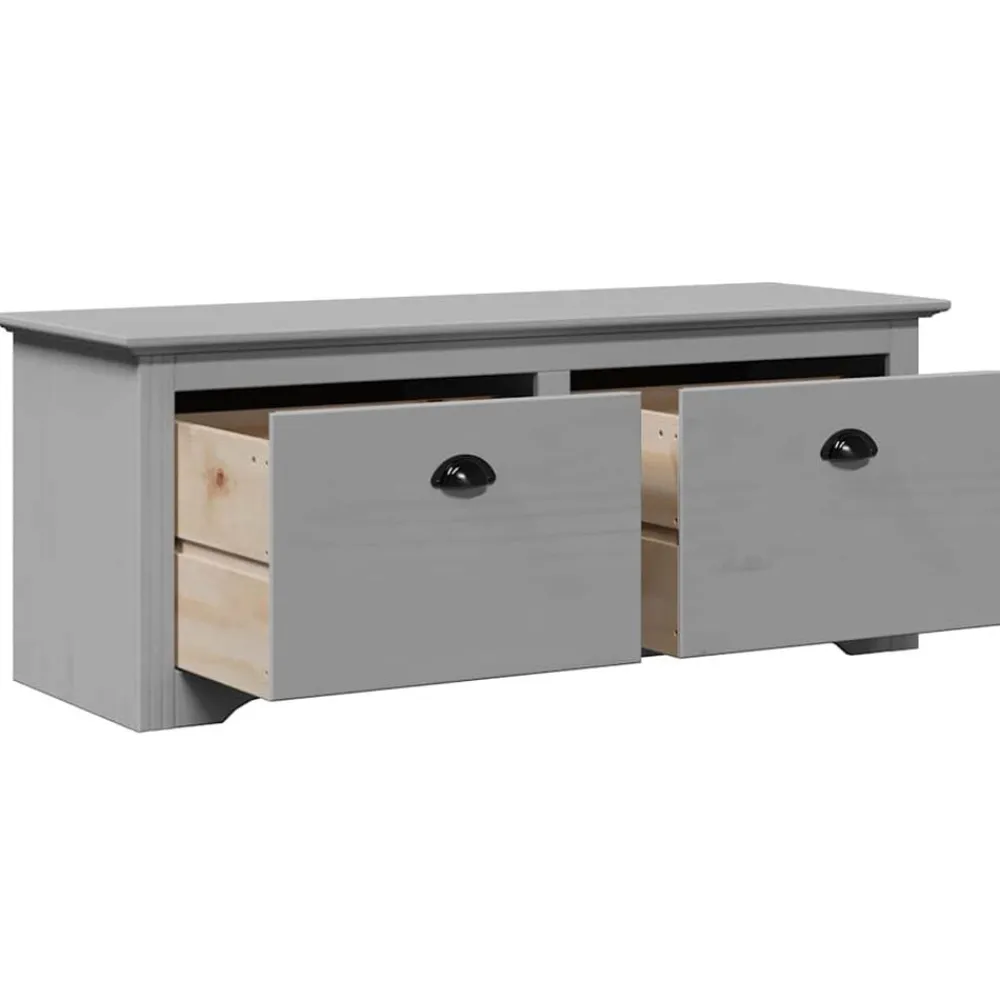 vidaXL Banco de recibidor BODO 114x40x45 cm Gris New