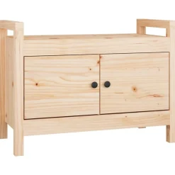 vidaXL Banco de recibidor madera maciza de pino 80x40x60 cm Natural Online