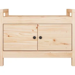 vidaXL Banco de recibidor madera maciza de pino 80x40x60 cm Natural Online