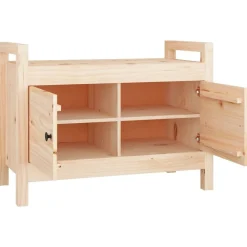 vidaXL Banco de recibidor madera maciza de pino 80x40x60 cm Natural Online