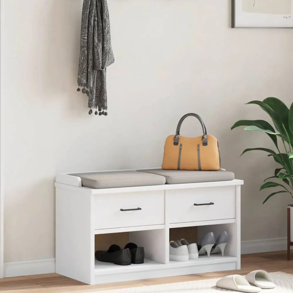 vidaXL Bancos-Banco de recibidor SANDNES madera maciza pino 87x40x50cm