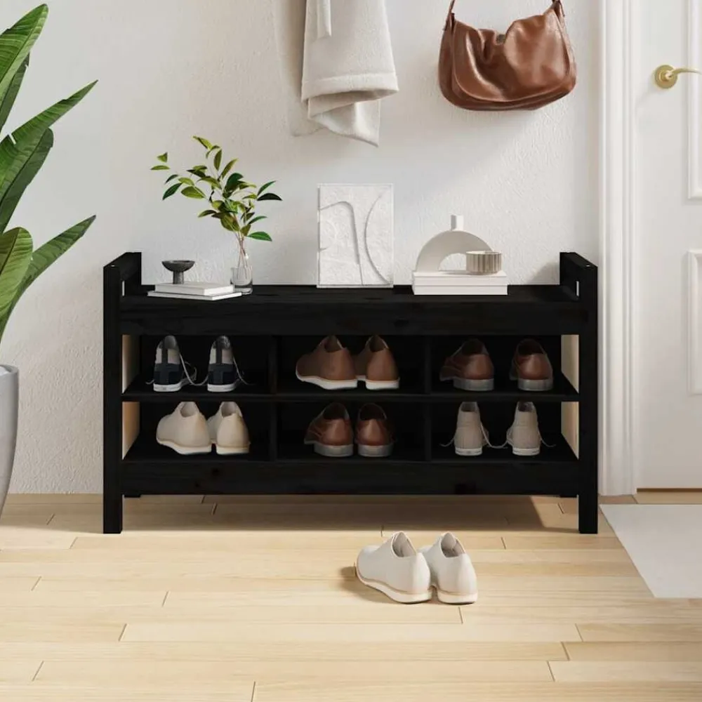 vidaXL Bancos-Banco de recibidor madera maciza de pino 110x40x60 cm